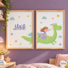 2 quadres decoratius. Princesa i drac. Idees decoració infantil