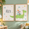 Personalized Children's Prints. Magic Dragon and Knight