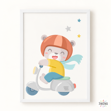 Tableau enfant – Vespa avec...