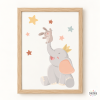 Lámina decorativa de pared - Animales tocando la luna