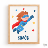 Cuadro decorativo personalizado - Superhéroe StarStick - Decoración para niños
