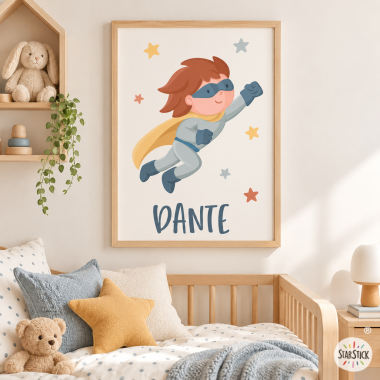 Cuadre decoratiu personalitzable - Superheroi StarStick - Decoració per a nens