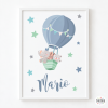 Cuadro para habitación del bebé – Animales volando en Globo