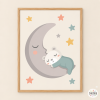Làmina decorativa infantil - Osset a la lluna