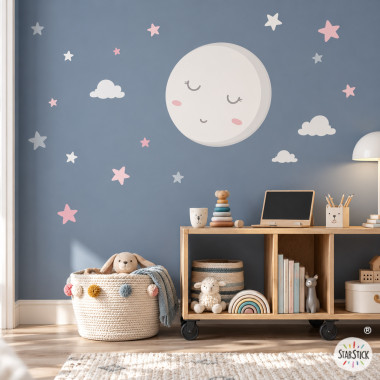 Decorative stickers for baby with full moon – Nursery room
