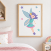 Cuadro infantil para niña. Hada mágica. Decoración infantil