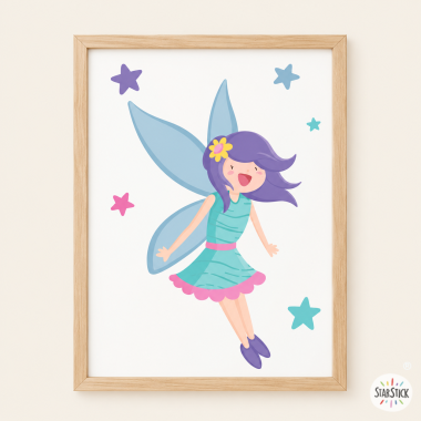 Cuadro infantil para niña. Hada mágica. Decoración infantil
