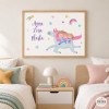 Germanes amb unicorn - Quadre decoratiu infantil personalitzat