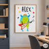 Làmina decorativa per a habitacions juvenils – Big monster Music