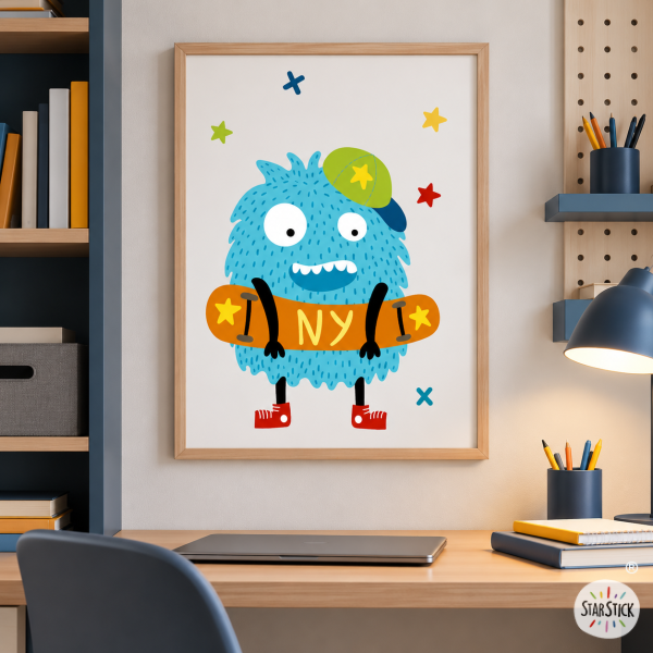 Cuadros de diseño juveniles – Big monster skater
