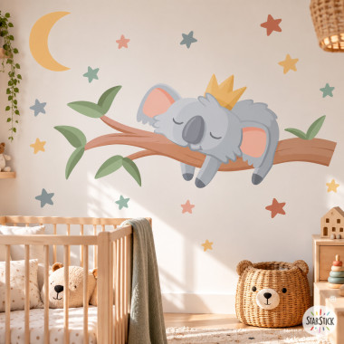 Sticker mural Koala endormi sur la branche – Décoration bébé