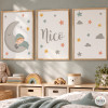 Quadres decoratius personalitzables - Nadó a la lluna - Decoració infantil