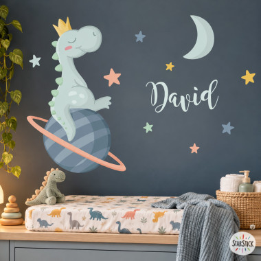 Dreamy Dinosaur Wall Sticker – Nursery and Kids Room Wall Decoration