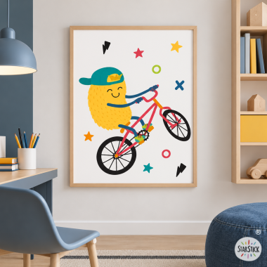 Decorative sheet for youth spaces – Big monster Bike
