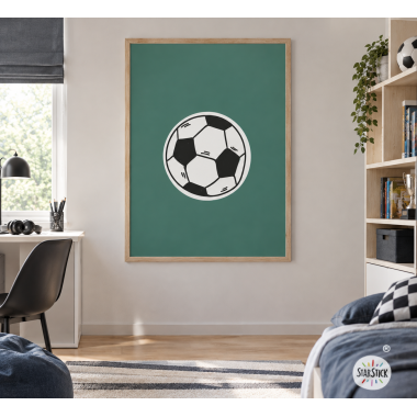 Cuadro decorativo para habitación juvenil - Pelota de fútbol
