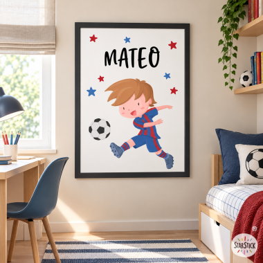 Quadre infantil personalitzat amb els colors del teu equip – Decoració de futbol
