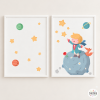 Pack of 2 children’s prints The Little Prince – Personalised baby prints