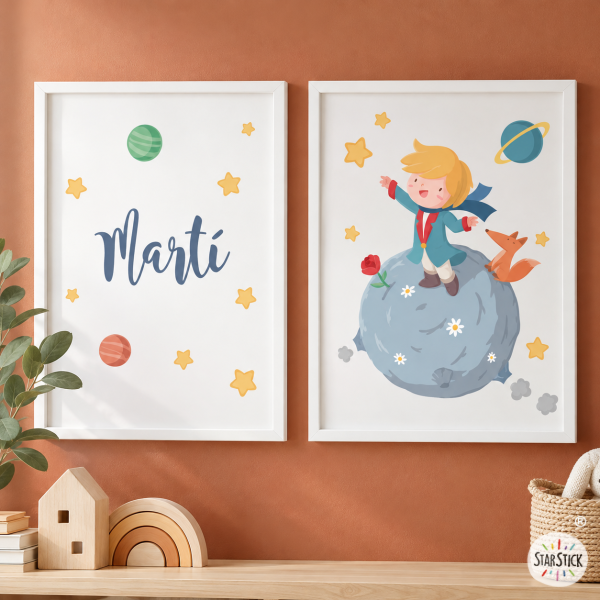2 láminas decorativas infantiles – El Principito