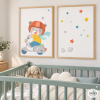 2 quadres infantils personalitzables - Vespa amb osset. Decoració infantil