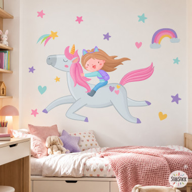 vinilos niña unicornio niña vinilos infantiles habitacion niña decoracion