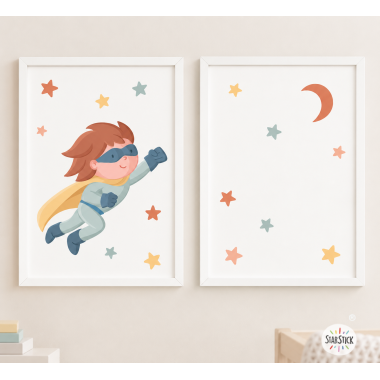 Superheroi StarStick. Làmines decoratives infantils