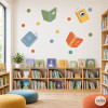 Libros de colores - Vinilo para decorar bibliotecas Montessori