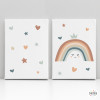 2 Personalized Nursery Prints – Smiling Rainbow | Kids’ Room Decor