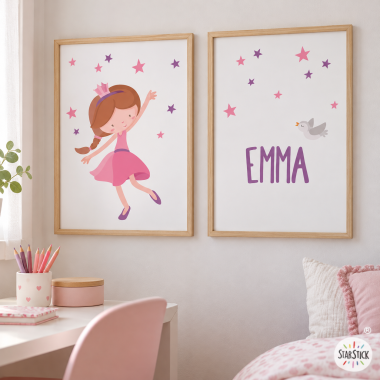 Cuadros infantiles personalizados – Princesa | Decoración infantil