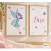 2 cuadros infantiles para niña – Hada mágica | Decoración infantil
