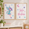 2 cuadros infantiles para niña – Hada mágica | Decoración infantil