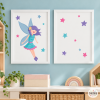 2 cadres enfant pour fille – Fée magique | Décoration enfant