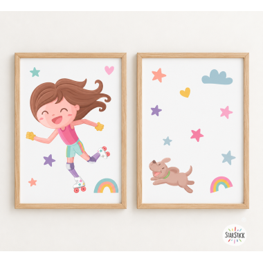 Skating Girl. Customizable...