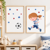 Personnalisez avec les couleurs de votre équipe – 2 cadres fille footballeuse