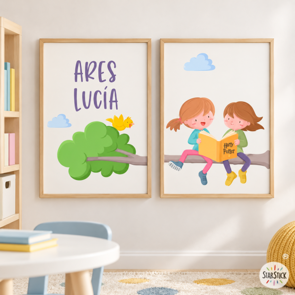 2 cuadros educativos personalizables - Decoración infantil