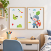 2 quadres infantils – Cavaller medieval | Decoració d’habitacions infantils