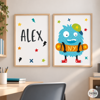 Quadres juvenils. Big monster skater. Decoració original per a joves