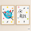 Pack de 2 quadres decoratius juvenils - Big Monster Futbol