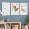 Súper niño - 3 cuadros infantiles personalizados para su habitación