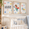 Súper niño - 3 cuadros infantiles personalizados para su habitación