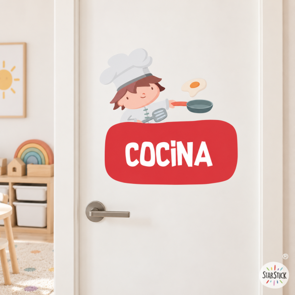 Cartel personalizable para colegios - Cocinero