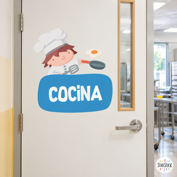 Cartel personalizable para colegios - Cocinero