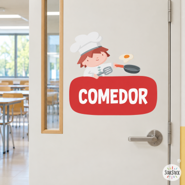 Cartel personalizable para colegios - Cocinero