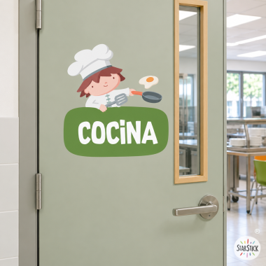 Cartel personalizable para colegios - Cocinero