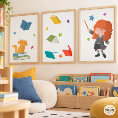 3 quadres infantils - L'amiga de Harry - Decoració infantil personalitzable