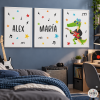 Pack de 3 Affiches pour Enfants - Crocodile Rockeur - Décoration Enfant Originale