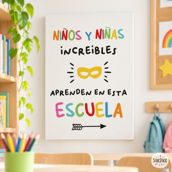 Láminas para decorar escuelas y colegios - Alumnos increíbles - Decoración para centros educativos
