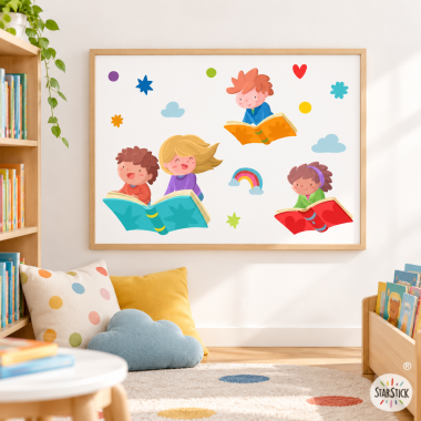 Affiches décorative pour espaces de lecture - Le monde magique de la lecture