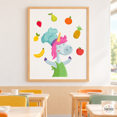 Unicorn cuiner - Quadres decoratius per a menjadors escolars