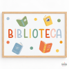 Làmina decorativa per a biblioteques escolars - Biblioteca