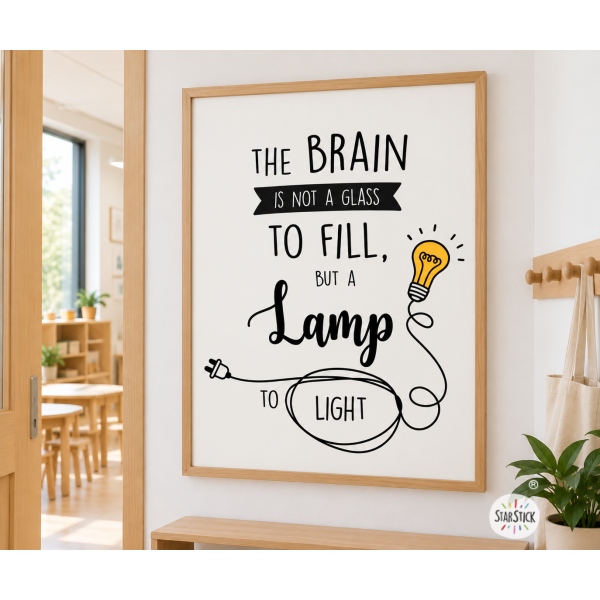 Educational Print - The Brain Is a Lamp Waiting to Be Lit